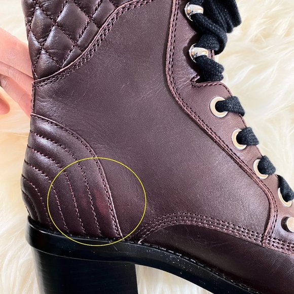 NWOB MARC FISHER Wyomi Platform Leather Lace-up Ankle Boot Sz 6.5 US - Picture 13 of 15